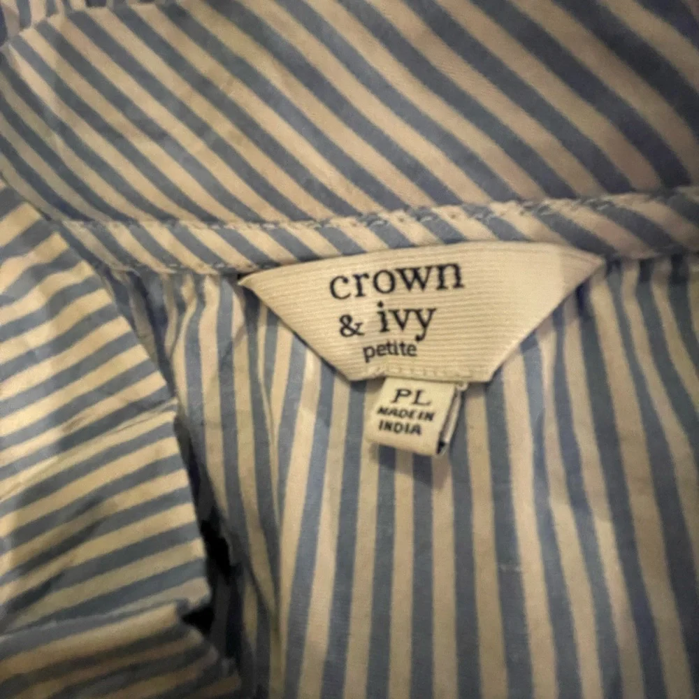 Crown & Ivy Pinstripes and Anchors Top PL - Picture 4 of 5